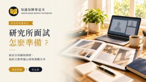 研究所面試，怎麼準備？；面試準備、作品集主題封面